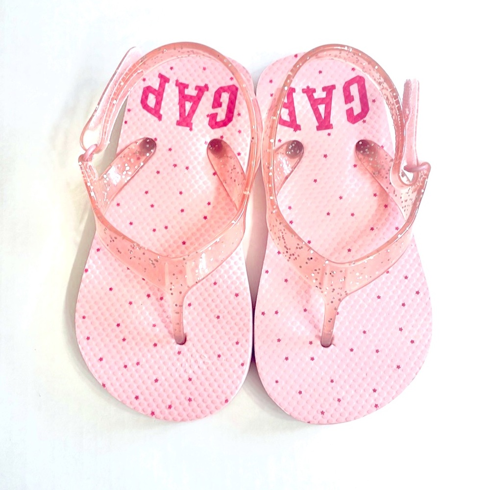 Gap Baby Adjustable Pink Thong Sandals, Size 9T-10T